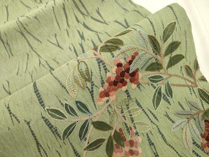 平和屋着物●銀座もとじ　中国三大刺繍　相良刺繍　総刺繍　太鼓柄袋帯　竜巻絞り　南天文　金糸　正絹　逸品　CABK8482dy