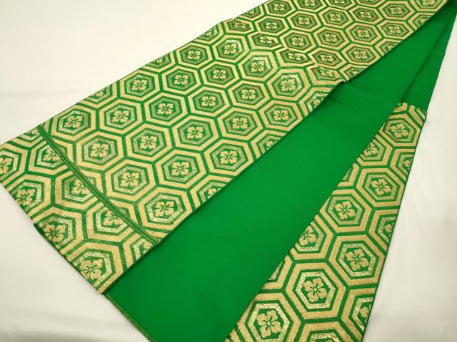 平和屋着物●西陣　川島織物　六通柄　本袋帯　亀甲花文　金糸　正絹　逸品　CABK8493dy