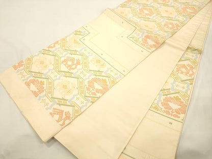 平和屋着物▼西陣　六通柄袋帯　有栖川　証紙付き　正絹　逸品　CABK8495dy