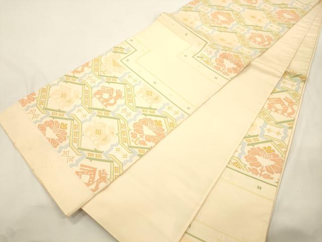 平和屋着物▼西陣　六通柄袋帯　有栖川　証紙付き　正絹　逸品　CABK8495dy