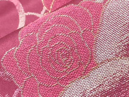 平和屋着物●H・L（アッシュエル）　HENRI-LUC CHAPUIS　全通柄袋帯　薔薇　金糸　CABK8500dy