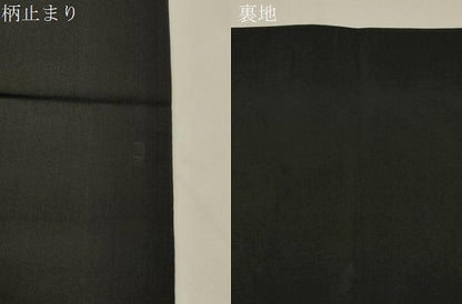 平和屋着物●西陣の名門　本家加納　六通柄袋帯　更紗舞蝶文　黒地　金糸　正絹　逸品　CABK8501dy