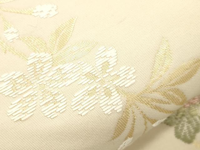 平和屋着物●六通柄袋帯　唐織　新小石丸　草花丸文　金糸　正絹　逸品　CABK8502dy