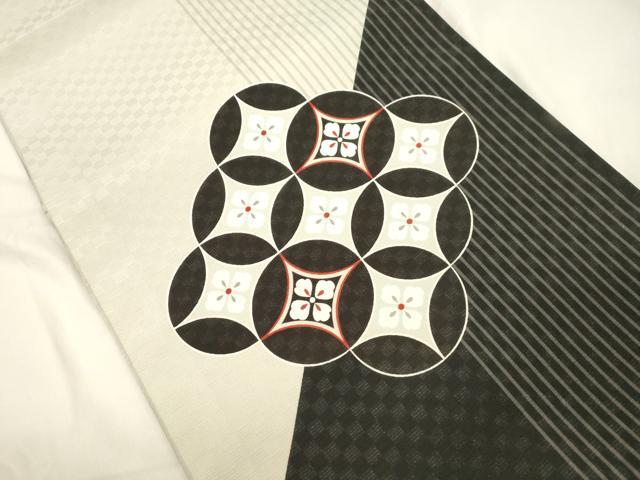 平和屋着物●太鼓柄　京袋帯　七宝花文　正絹　逸品　CABK8505dy