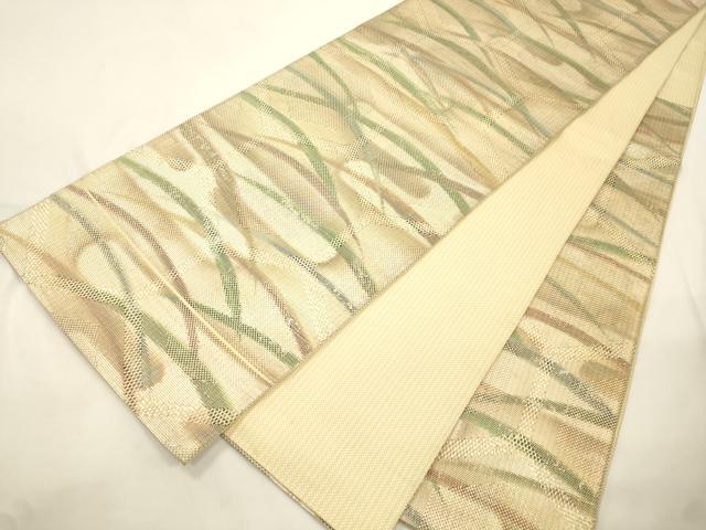 平和屋着物●六通柄袋帯　亀甲草木文　正絹　逸品　CABK8509dy