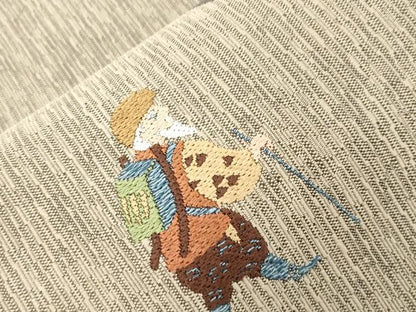 平和屋着物●西陣　太鼓柄袋帯　遊心　したきりすずめ　反端付き　正絹　逸品　CABK8513dy