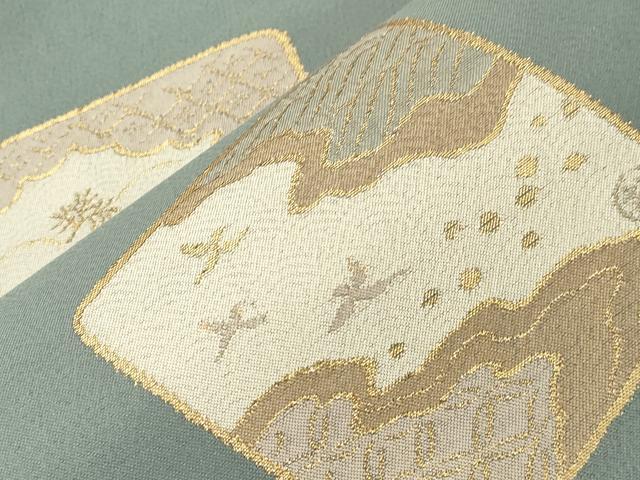 平和屋着物●六通柄袋帯　平安のしらべ　金糸　正絹　逸品　CABK8517dy　