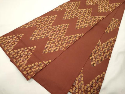 平和屋着物●西陣　川島織物　六通柄　本袋帯　草花文　金糸　正絹　逸品　CABK8520dy