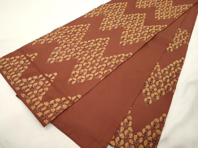 平和屋着物●西陣　川島織物　六通柄　本袋帯　草花文　金糸　正絹　逸品　CABK8520dy