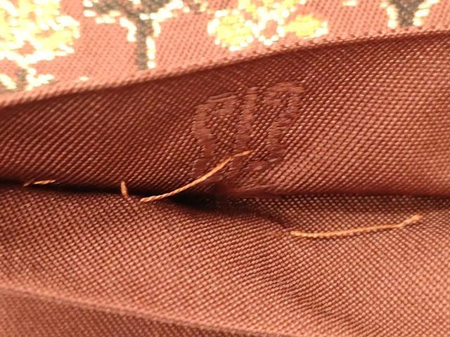 平和屋着物●西陣　川島織物　六通柄　本袋帯　草花文　金糸　正絹　逸品　CABK8520dy