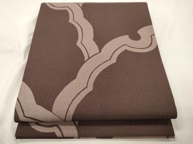 平和屋着物●九寸開き名古屋帯　雪輪文　正絹　逸品　CABK8530dy