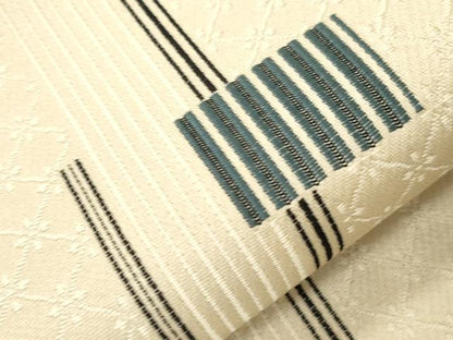 平和屋着物●八寸名古屋帯　幾何学文　正絹　逸品　CABK8535dy