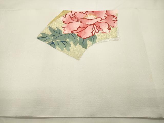 平和屋着物●爪掻き本綴れ　八寸名古屋帯　地紙草花文　金銀糸　正絹　逸品　CABK8543dy