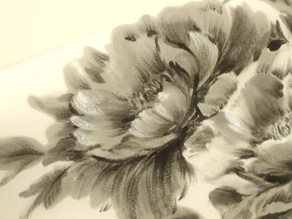 平和屋着物●塩瀬　九寸名古屋帯　作家物　手描き　草花文　正絹　逸品　CABK8554dy