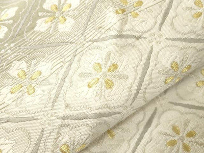 平和屋着物●六通柄袋帯　紹巴織　彩かすみ　金銀糸　正絹　逸品　CABK8559dy