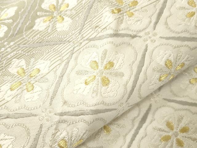 平和屋着物●六通柄袋帯　紹巴織　彩かすみ　金銀糸　正絹　逸品　CABK8559dy