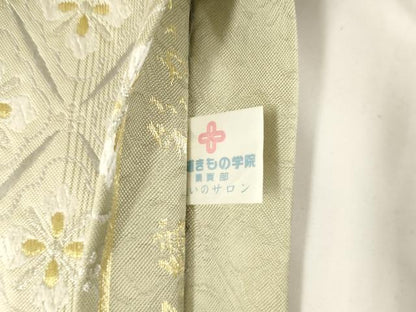 平和屋着物●六通柄袋帯　紹巴織　彩かすみ　金銀糸　正絹　逸品　CABK8559dy