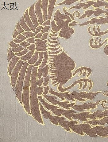 平和屋着物●六通柄袋帯　唐織　鳳凰花丸文　金糸　正絹　逸品　CABK8564dy