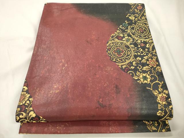 平和屋着物●TOKI志すい キモノモードオリジナルブランド　六通柄袋帯　草花文　金糸　引箔　正絹　逸品　CABK8568dy