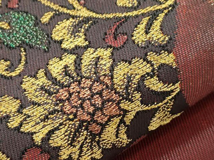 平和屋着物●TOKI志すい キモノモードオリジナルブランド　六通柄袋帯　草花文　金糸　引箔　正絹　逸品　CABK8568dy