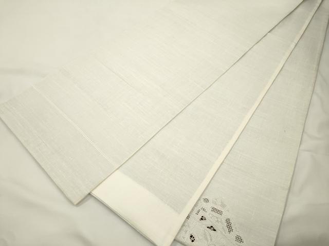 平和屋着物●中国三大刺繍　スワトウ刺繍　相良刺繍　総刺繍　太鼓柄袋帯　紬地　切嵌草花文　正絹　逸品　CABK8577dy