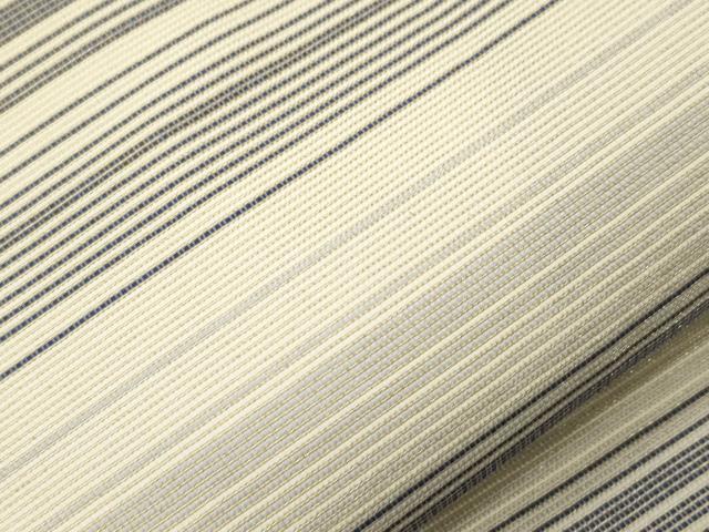 平和屋着物●両面　太鼓柄袋帯　幾何学文　銀通し地　正絹　逸品　CABK8579dy