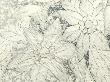 平和屋着物●六通柄袋帯　ふくれ織　手描き　花蝶文　正絹　逸品　CABK8585dy