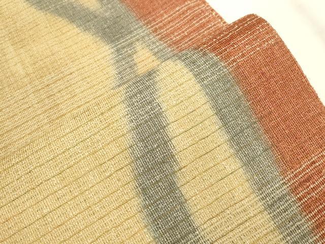 平和屋着物▽六通柄袋帯　スリーシーズン　春夏秋　幾何学文　正絹　逸品　CABK8595dy