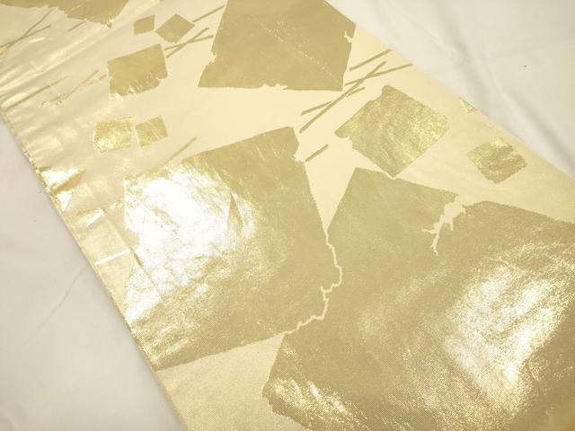 平和屋着物●西陣　川島織物　丸帯　破れ色紙重ね文　金糸　正絹　逸品　CABK8599dy