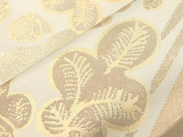 平和屋着物●織物一筋名門　織悦　全通柄　本袋帯　草花文　金糸　正絹　逸品　CABK8600dy