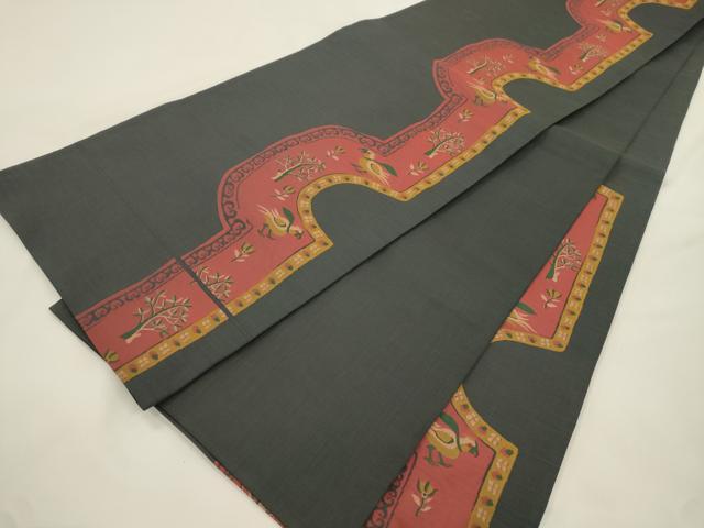 平和屋着物●名門木屋太　今河織物　六通柄袋帯　花鳥文　正絹　逸品　CABK8614dy
