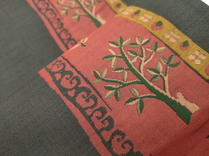 平和屋着物●名門木屋太　今河織物　六通柄袋帯　花鳥文　正絹　逸品　CABK8614dy