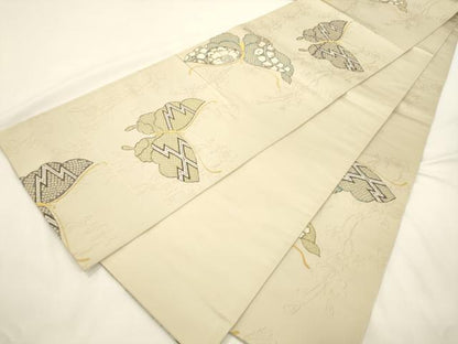 平和屋着物●西洞院辻が花　大脇一心　六通柄袋帯　舞蝶文　金糸　正絹　逸品　CABK8617dy