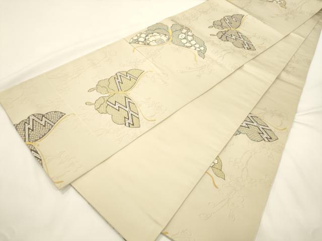 平和屋着物●西洞院辻が花　大脇一心　六通柄袋帯　舞蝶文　金糸　正絹　逸品　CABK8617dy