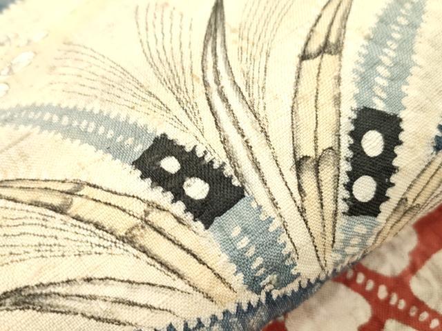 平和屋着物●六通柄袋帯　作家物　辻が花　紬地　絞り　正絹　逸品　CABK8619dy