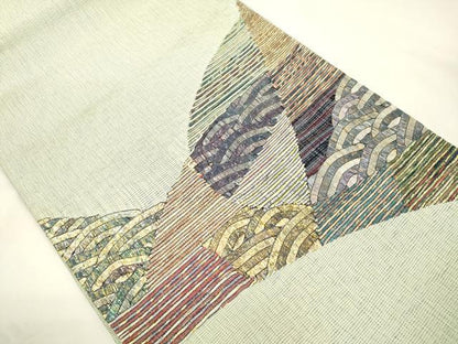 平和屋着物●太鼓柄袋帯　切嵌文　金銀彩　正絹　逸品　CABK8620dy