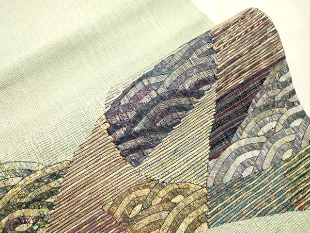 平和屋着物●太鼓柄袋帯　切嵌文　金銀彩　正絹　逸品　CABK8620dy