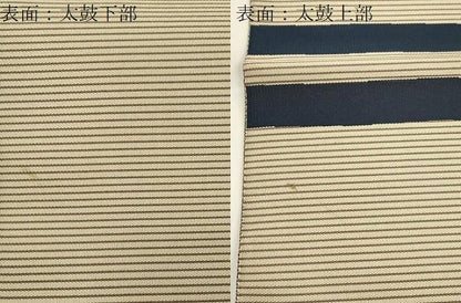 平和屋着物●六代目 嶋屋長兵衛　両面　全通柄袋帯　紹巴全通織　幾何学文　正絹　逸品　CABK8621dy