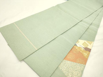平和屋着物●爪掻き本綴れ　太鼓柄袋帯　冊子草花文　金糸　正絹　逸品　CABK8630dy