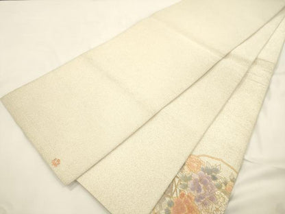 平和屋着物●綴れ　太鼓柄袋帯　蜀江花文　金彩　正絹　逸品　CABK8631dy