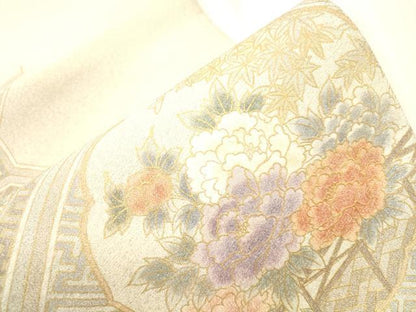 平和屋着物●綴れ　太鼓柄袋帯　蜀江花文　金彩　正絹　逸品　CABK8631dy