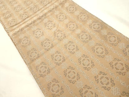 平和屋着物●両面　全通柄袋帯　ゆい夢　動物花文　正絹　逸品　CABK8634dy