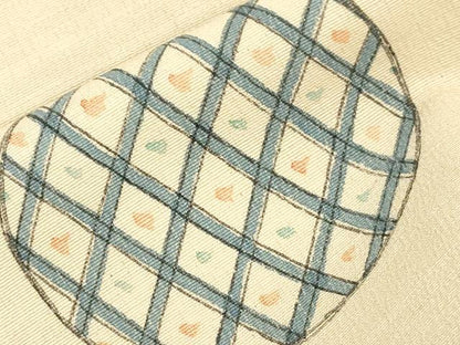 平和屋着物●九寸名古屋帯　手描き　草花丸文　正絹　逸品　CABK8640dy