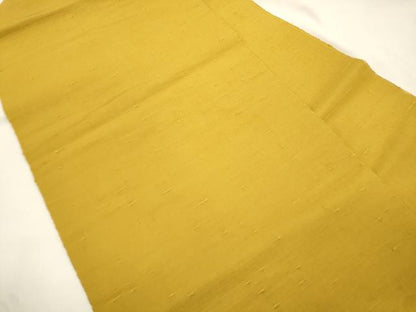 平和屋着物●八寸名古屋帯　紬地　黄金色　名古屋仕立て　正絹　逸品　CABK8644dy