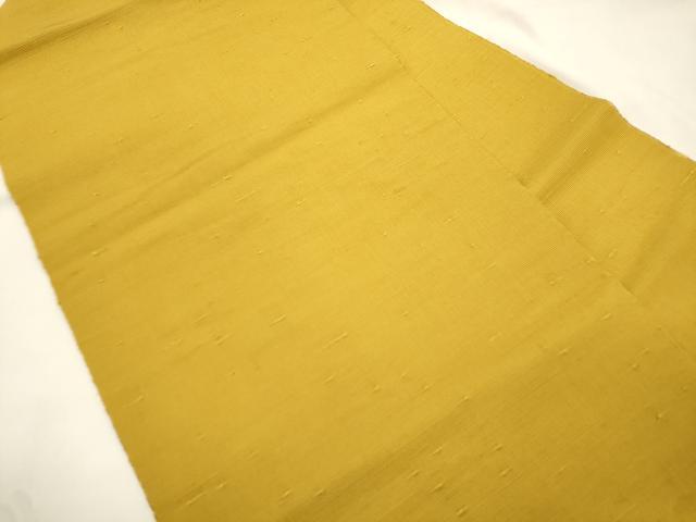 平和屋着物●八寸名古屋帯　紬地　黄金色　名古屋仕立て　正絹　逸品　CABK8644dy