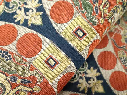 平和屋着物●九寸開き名古屋帯　紹巴　狩猟丸文　正絹　逸品　CABK8645dy