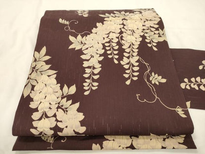 平和屋着物＊夏物　全通柄九寸名古屋帯　枝垂れ花文　正絹　逸品　CABK8646dy