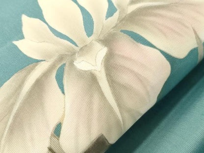 平和屋着物●塩瀬　九寸名古屋帯　手描き　草花文　金彩　正絹　逸品　CABK8651dy