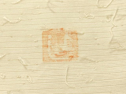 平和屋着物●九寸名古屋帯　作家物　髭紬　手描き　草花文　正絹　逸品　CABK8655dy