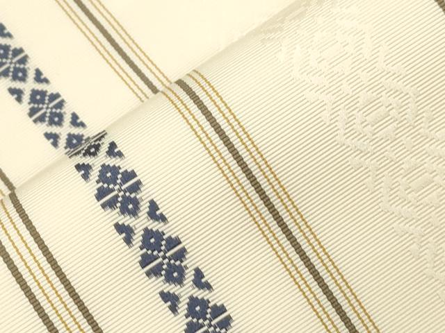 平和屋着物●本場筑前博多織　八寸名古屋帯　献上　正絹　逸品　CABK8659dy
